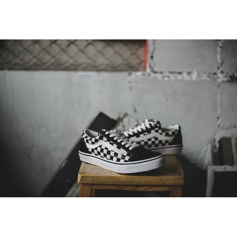 VANS OLDSKOOL BLACK WHITE CHECKERBOARD DX V36CL+ ( JAPAN MARKET )