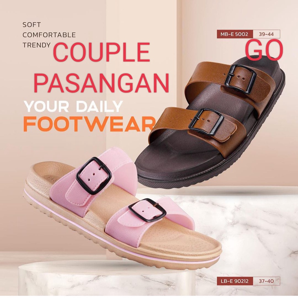 gof NEW ERA LB E 11024 Sandal Karet Wanita Slop Terbaru Gesper Sendal Karet Selop Ban Dua Sandal Cewek