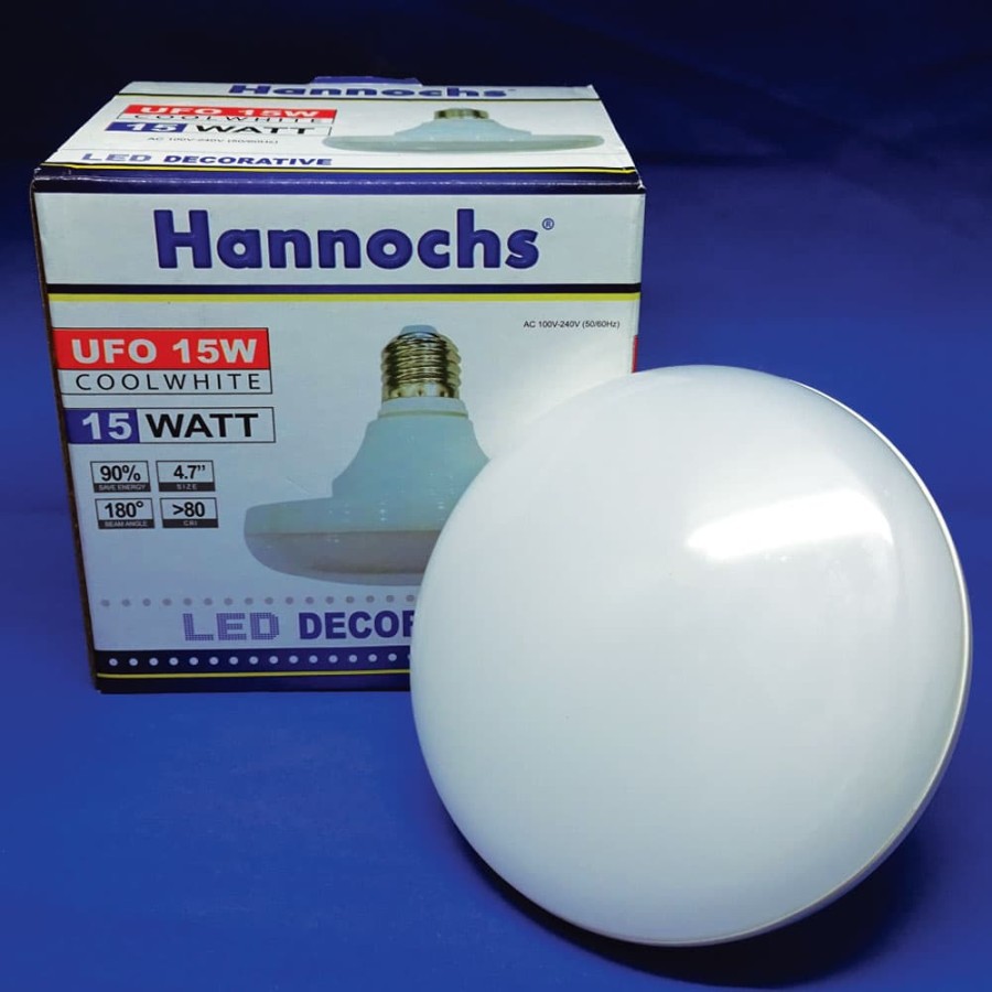 HANNOCHS UFO 15 Watt -  Lampu Bohlam Bola LED Decorative UFO 15W