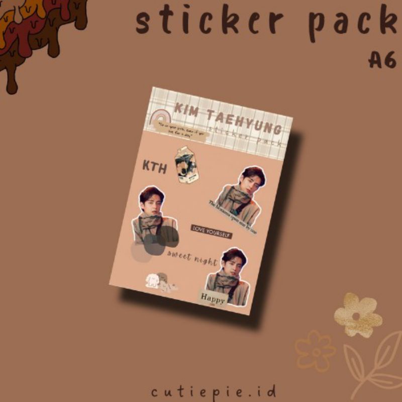 

[ready stock] DECO STICKER A6 KIM TAEHYUNG VER 3 STIKER VINLY STICKER DEKORASI DAILY JOURNAL STIKER FANMADE