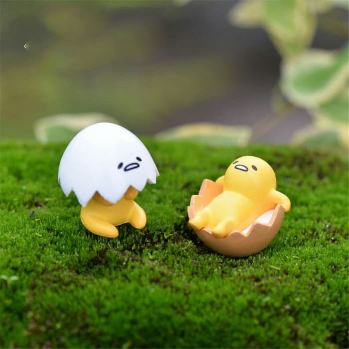 Figure Set Gudetama Harga 1 Set Isi 4 Pcs / Topper Kue Cake Gudetama