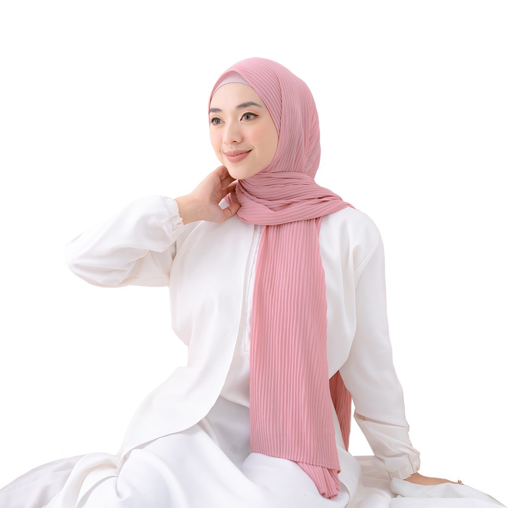 Fashion Wanita Berkualitas Grosir Murah COD Jilbab Pashmina Plisket Diamond Full Premium Kerudung