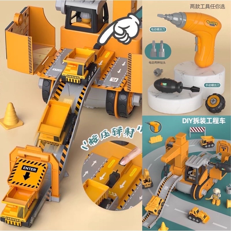 diy truck assembling car mainan merakit mobil pretend plays