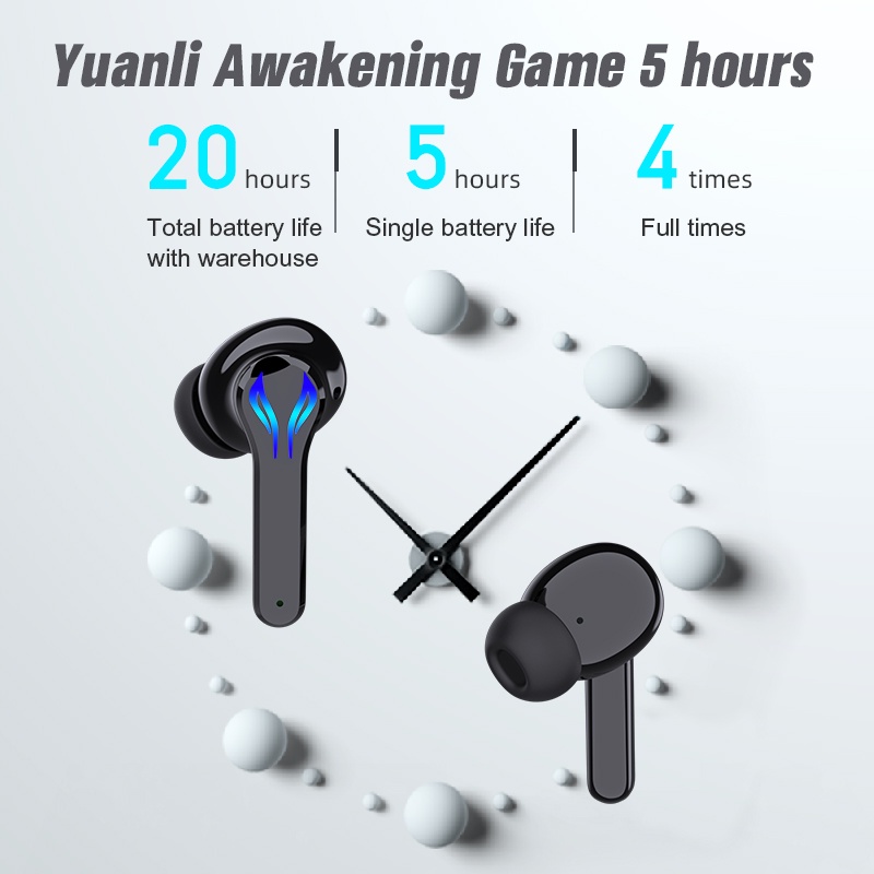 J116 TWS Gaming No Delay Headset Bluetooth Full Bass 12D Stereo Sound HIFI Subwoofer Music Games Dual-mode Wireless Earphone With Mic