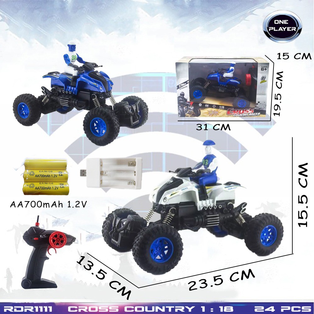 NEW PROMO MAINAN ANAK ATV REMOTE CONTROL CROSS COUNTRY 1:18 RDR 1111