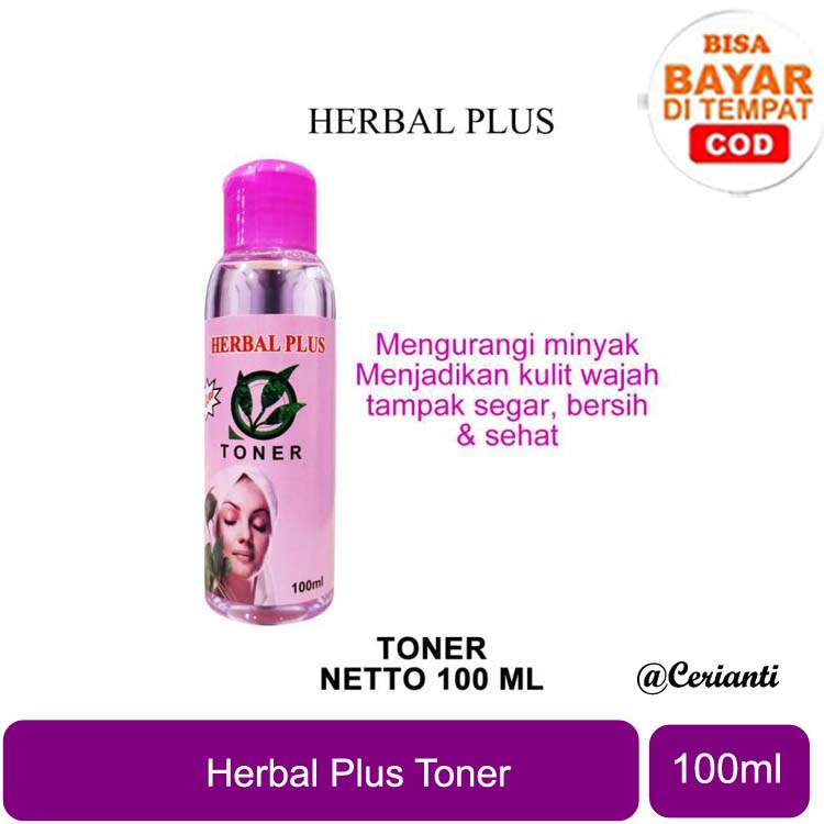 [BPOM] Herbal Plus Face Toner BPOM 100ml | Toner Wajah | AHA_Cerianti