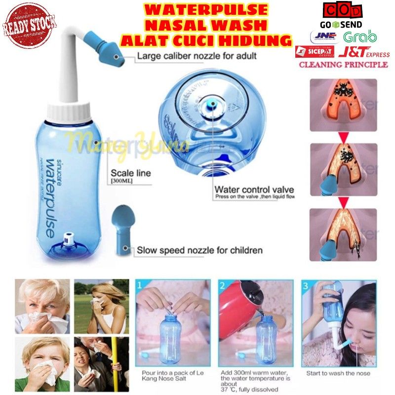 Botol Pembersih Hidung Nasal Wash Dan Garam Untuk Cuci Hidung Nose Nasal Rinse Salt Wash Cleaner