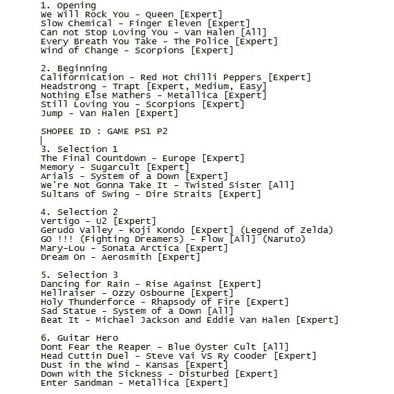 Kode Guitar Hero Ps 2 Off 67 Www Alghadirschool Com