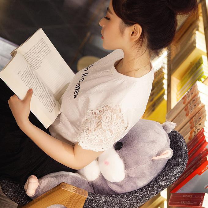 (Nico) Bantal Pinggang Bentuk Hamster Untuk Kursi Kantor/Mobil Fiafia.Store