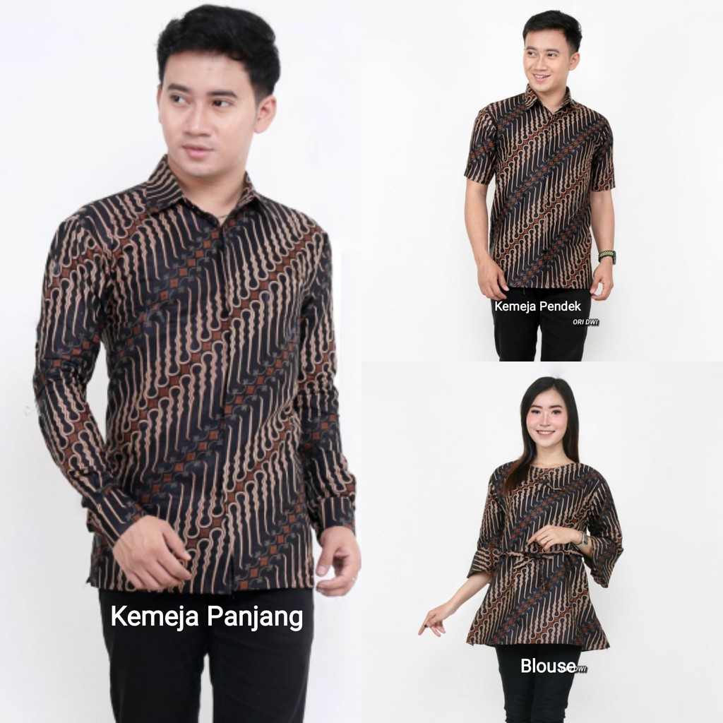 RUZZA Batik Couple Motif Kembang Langit Merak Sarimbit Keluarga Seragam Size M L XL