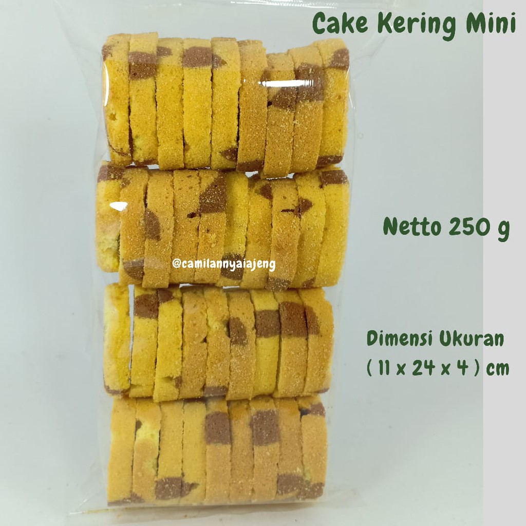 

Roti Bolu Cake Panggang Kering Marmer Kotak Rasa Original dan Moka 250 g