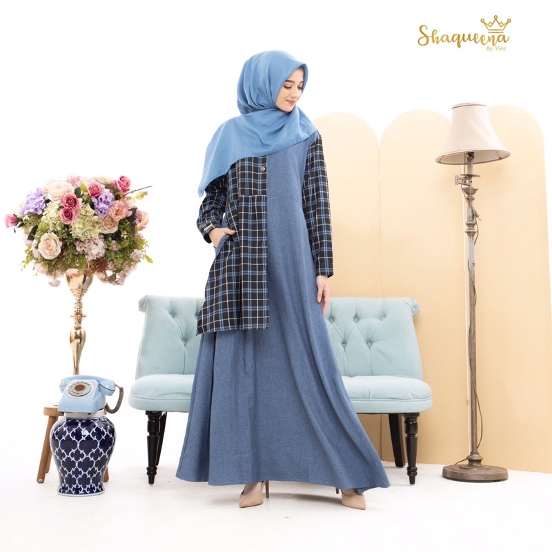 sahila dress simple casual murah original shaqueena indonesia