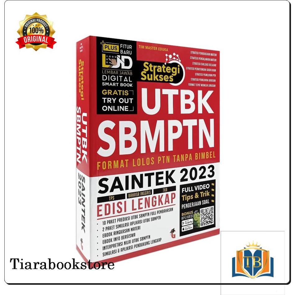 BUKU UTBK SBMPTN - BUKU SBMPTN SAINTEK - STRATEGI SUKSES UTBK SBMPTN SANTEK 2023 FORMAT LOLOS PTN TA