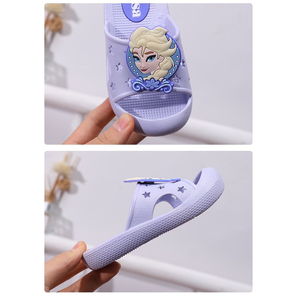 SANDAL ANAK PEREMPUAN SANDAL SLOP FROZEN ELSA SANDAL TIDUR ANTI-SLIP