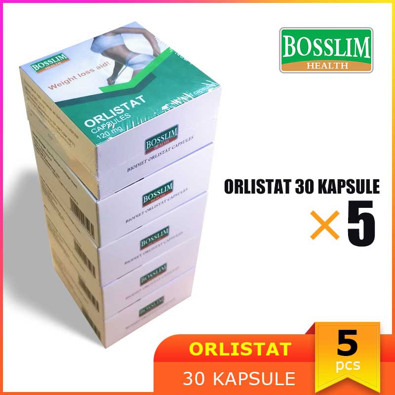 PROMO PAKET 60 HARI BOSSLIM ORLISTAT supplement Diet supplement Detoks supplement Pelangsing