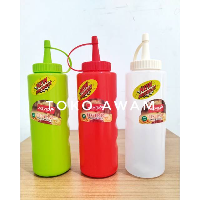 BOTOL SAUS KECAP LEGEND ASVITA 400ML / BOTOL SAUS MAYONAIS ASVITA