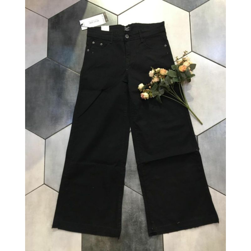 #13005 VJ KULOT JEANS RAWIS STREET HITAM