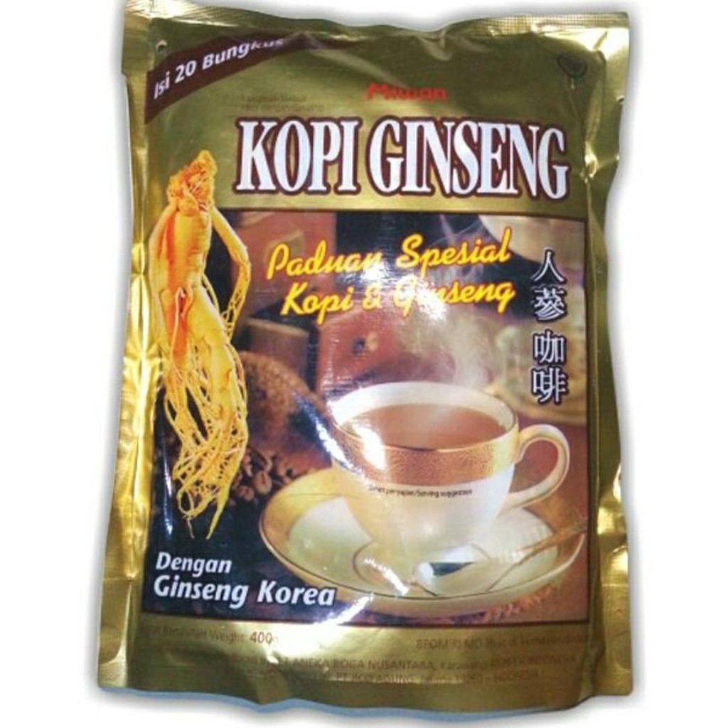 

Kopi Ginseng Miwon 1 Pack (20 x 20 gram)