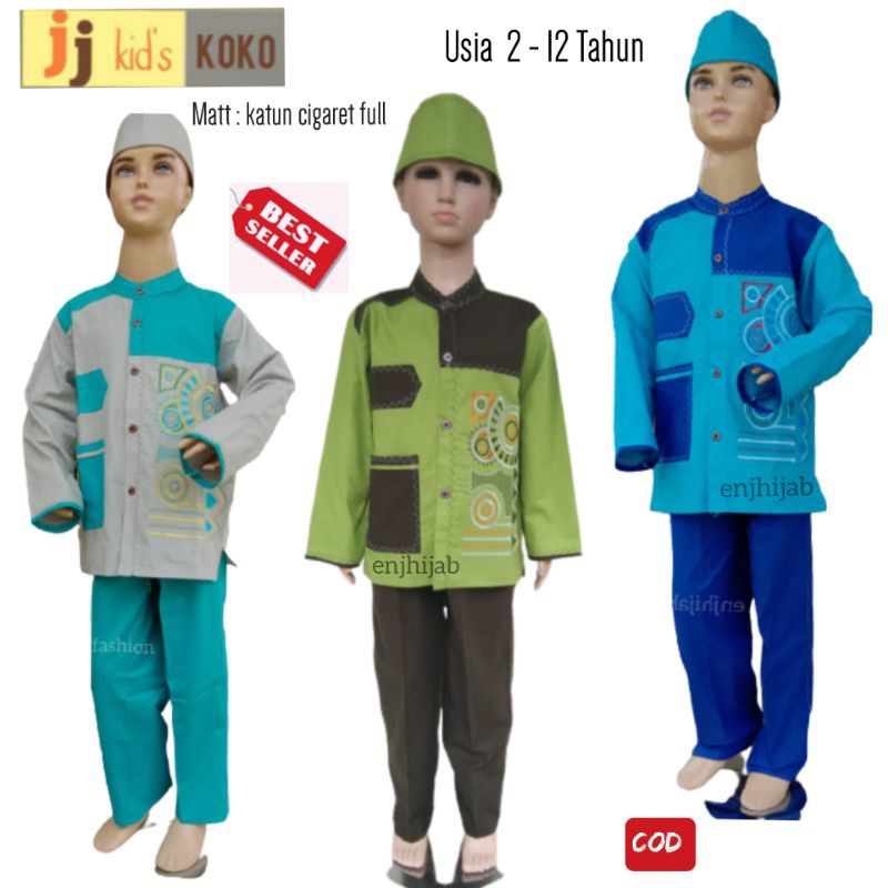 TERBARU SETELAN BAJU KOKO ANAK SETELAN KOKO ANAK BAJU MUSLIM ANAK BAJU TAQWA ANAK JJ KID'S