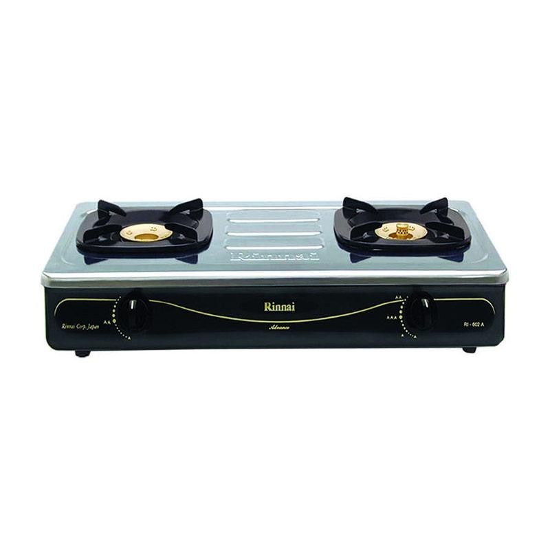 Rinnai RI-602A Stainless Steel Kompor Gas 2 Tungku RI 602A RI602A