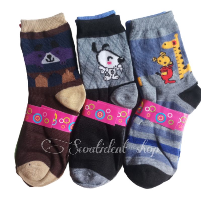 KAOS KAKI ANAK-ANAK GAMBAR BISA TK DAN SD KHUSUS LAKI-LAKI 6 PASANG