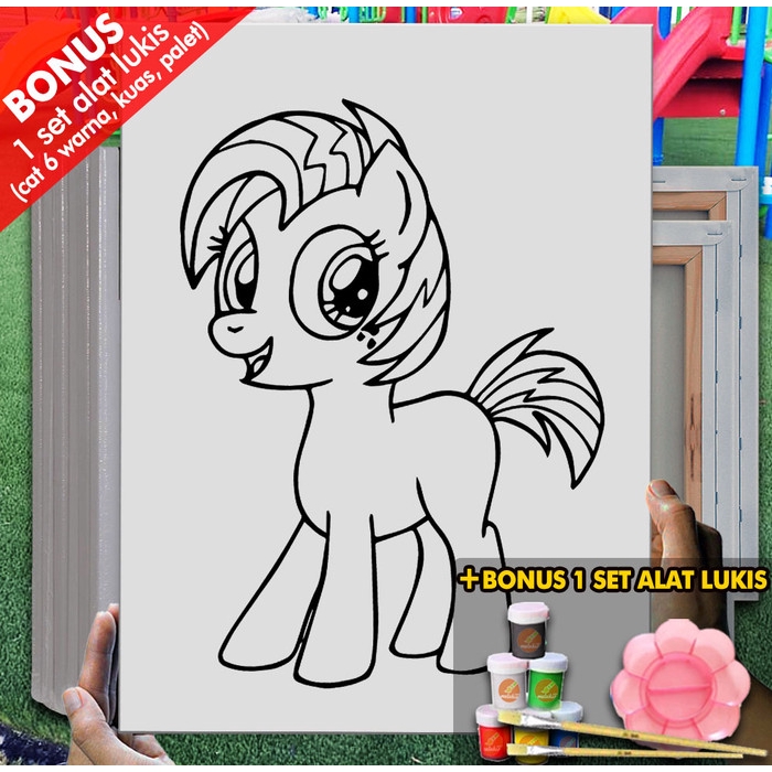 

Kanvas Drawing Anak My Lite Poni Pony 30x40 cm MEL1133 Mewarnai Coloring
