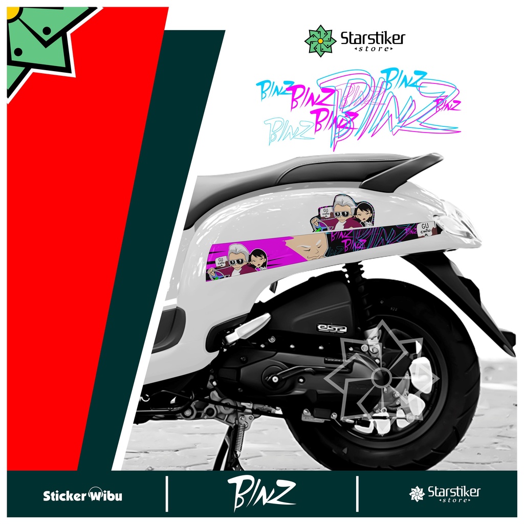 STRIPING SCOOPY / BINZ / THAILOOK / THAILAND / KONTES / STOCK DECALS / ORIGINAL / ALL SCOOPY / STIKE