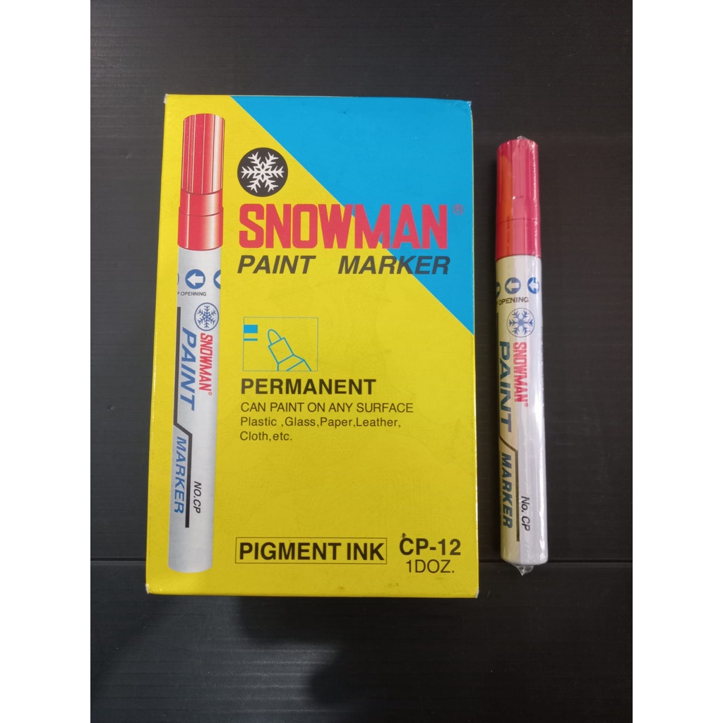 

Snowman Paintmarker Red Permanent Pigmen Ink / Paintmarker Snowman / Snowman