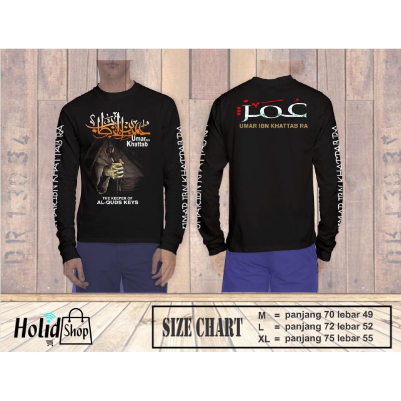 Kaos Umar Bin Khattab/Kaos Muslim Haraju Lengan Panjang/Kaos Tauhid