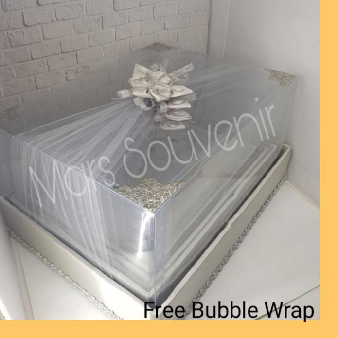 

Box Hantaran Seserahan Mika Tile Silver 1 Set Isi 4 Box -