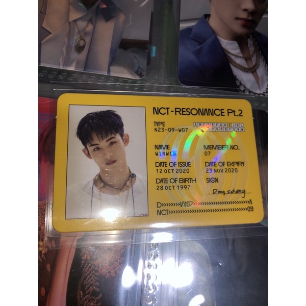 READY INA| NCT WAYV WINWIN RESONANCE ID CARD| WINWIN RESONANCE PT.2 ID CARD NCT RESONANCE PHOTOCARD 
