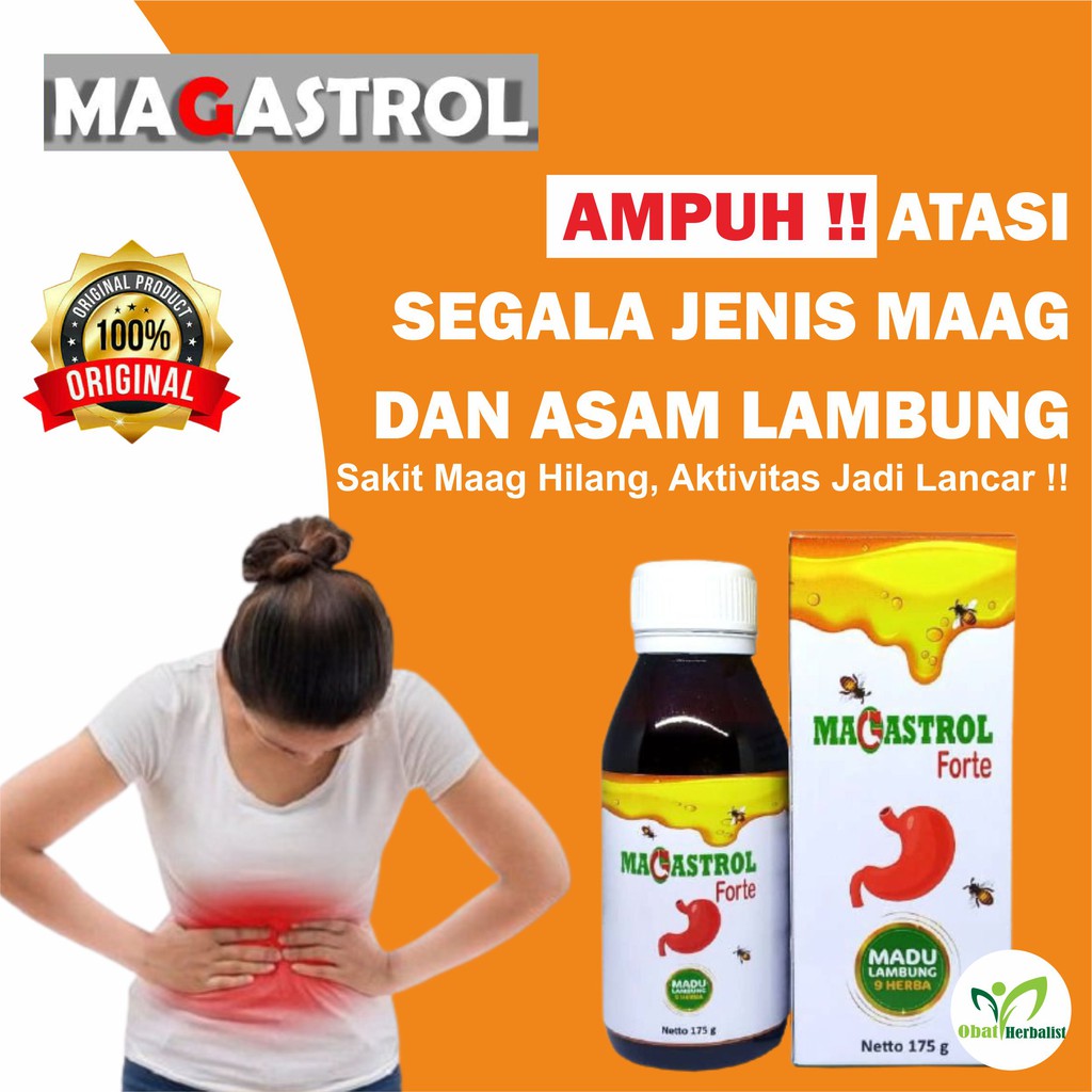 Madu Maag Lambung - Obat Maag Madu asam lambung (HALAL/BPOM)  Madu herbal Magastrol Forte