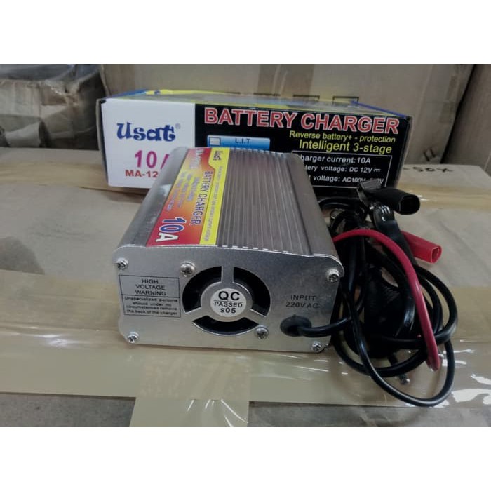 Otomotif - Charger Aki Portable - Aki Mobil Charger Aki/Accu 12V 10A Otomatis Usat Intellegent