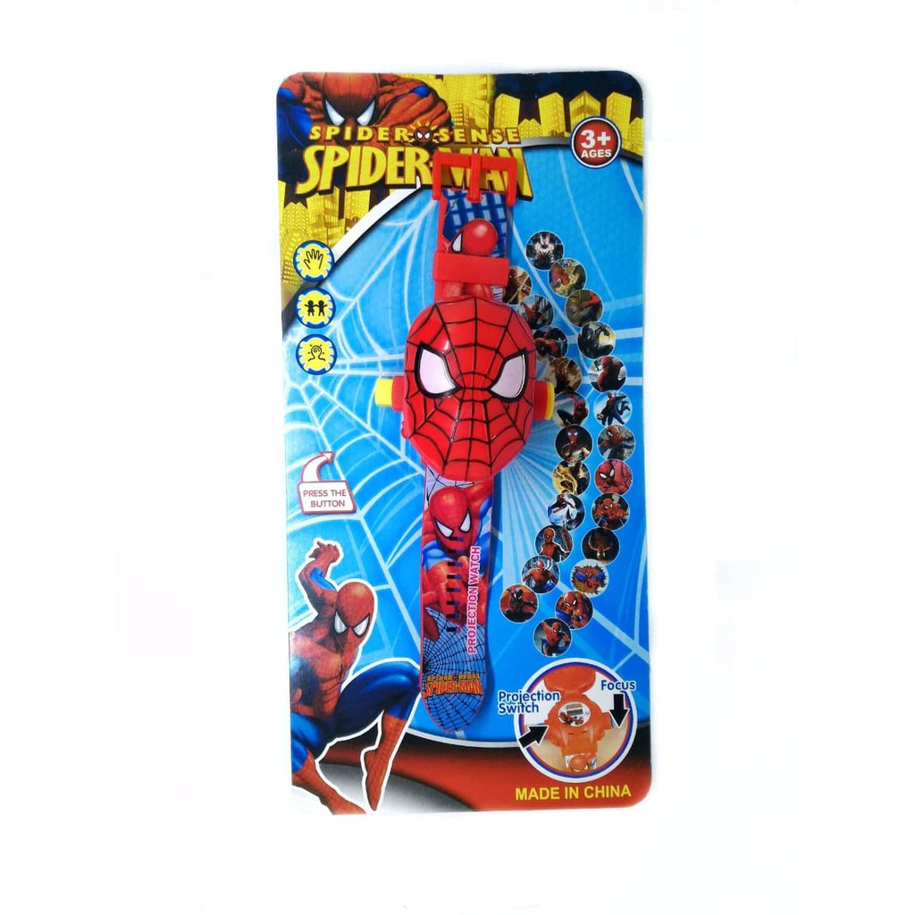 Super Hot! JAM TANGAN ANAK LAKI LAKI SPIDERMAN SPIDER MAN DIGITAL PROYEKTOR JUMBO Terbatas!