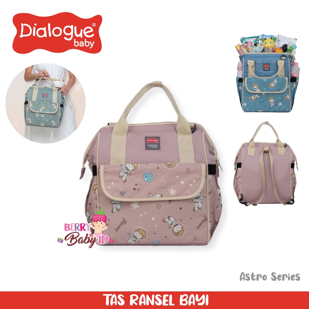 Dialogue 3-in-1 Backpack Diaper Bag Tas Perlengkapan Bayi Multifungsi Berry Mart