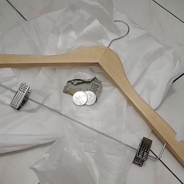 Hanger Jepit Kayu Kotak 1pcs
