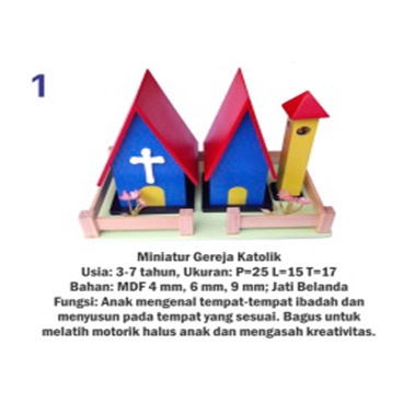 Alat Peraga Edukatif Miniatur Gereja Katholik