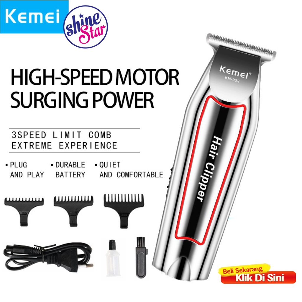 SHINE STAR - Hair Clipper Kemei Detailer KM-032 Mesin Cukur Rambut Kumis Jenggot Cordless