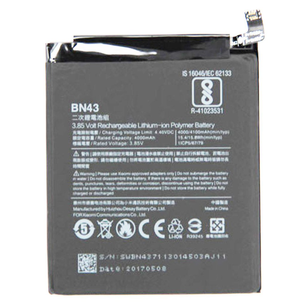 BOS - Baterai Xiaomi Redmi Note 4X/BN43 | Battery Batre HP