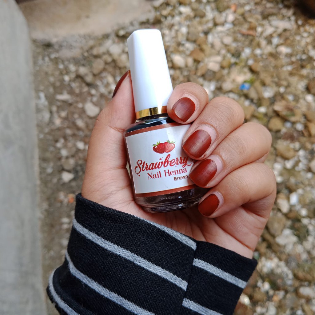 Strawberry Nail Henna 14ml - pacar nail henna original - henna pacar