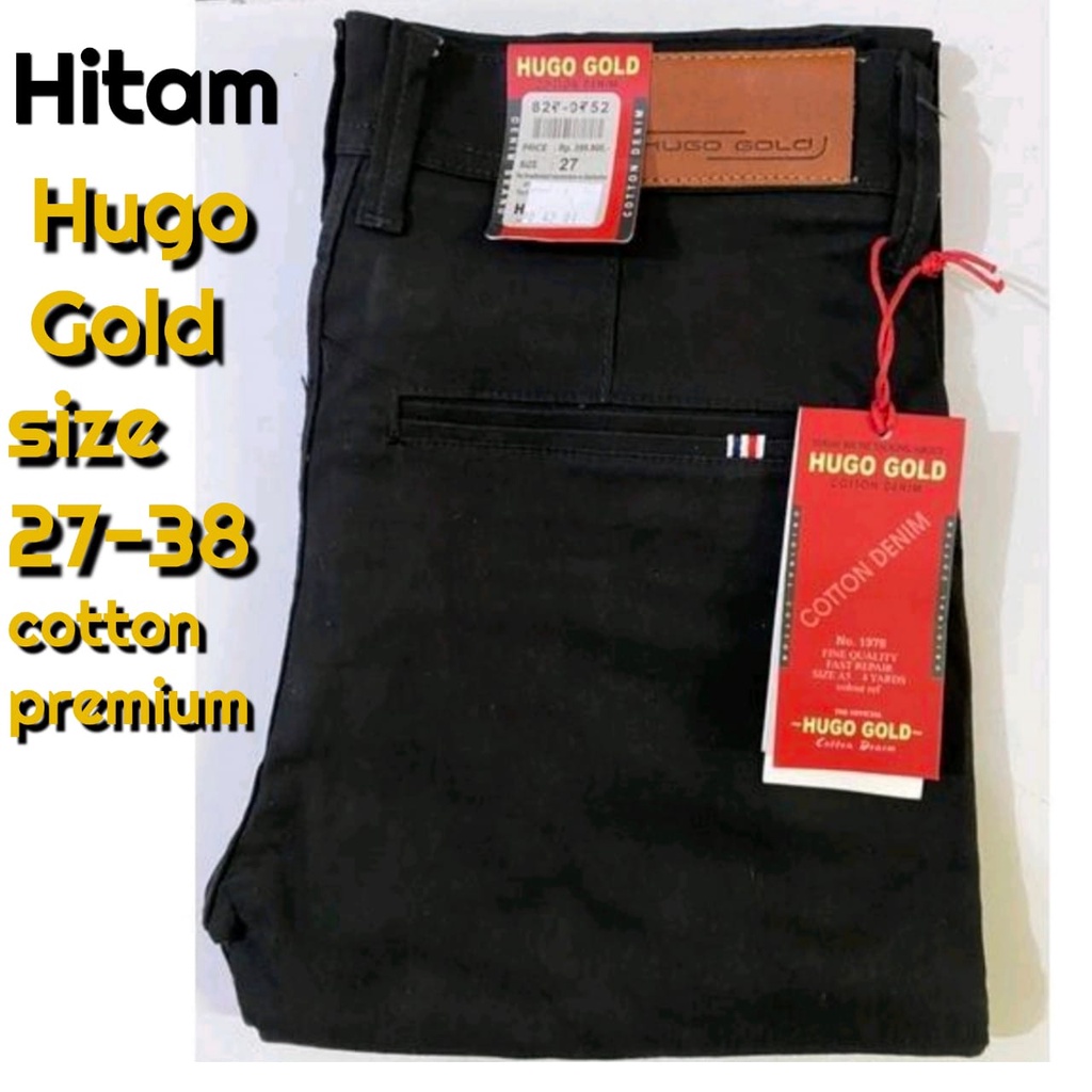 Celana Chino Pria HUGO GOLD Original Premium terlaris , Celana chinos pria Slim Fit HUGO GOLD trendy
