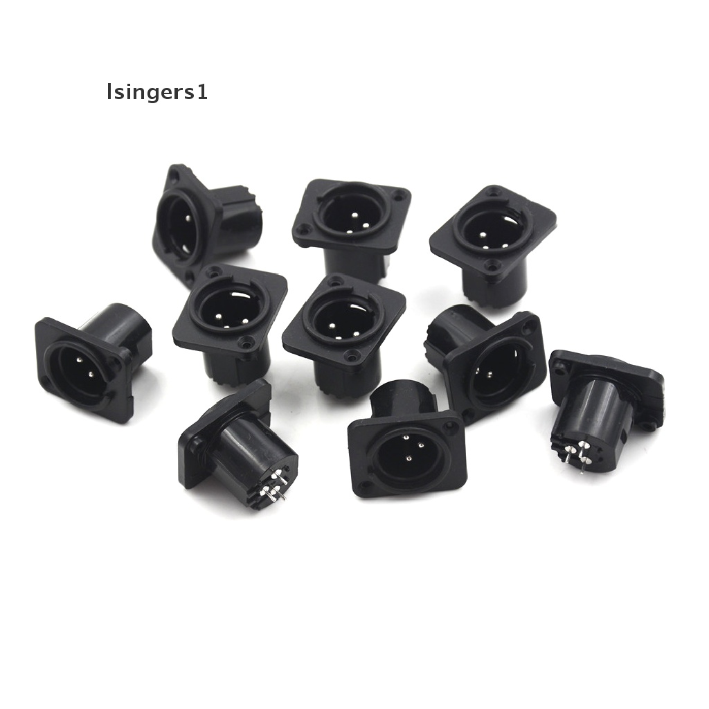 (lsingers1) 10pcs Konektor Jack XLR 3-Pin Male