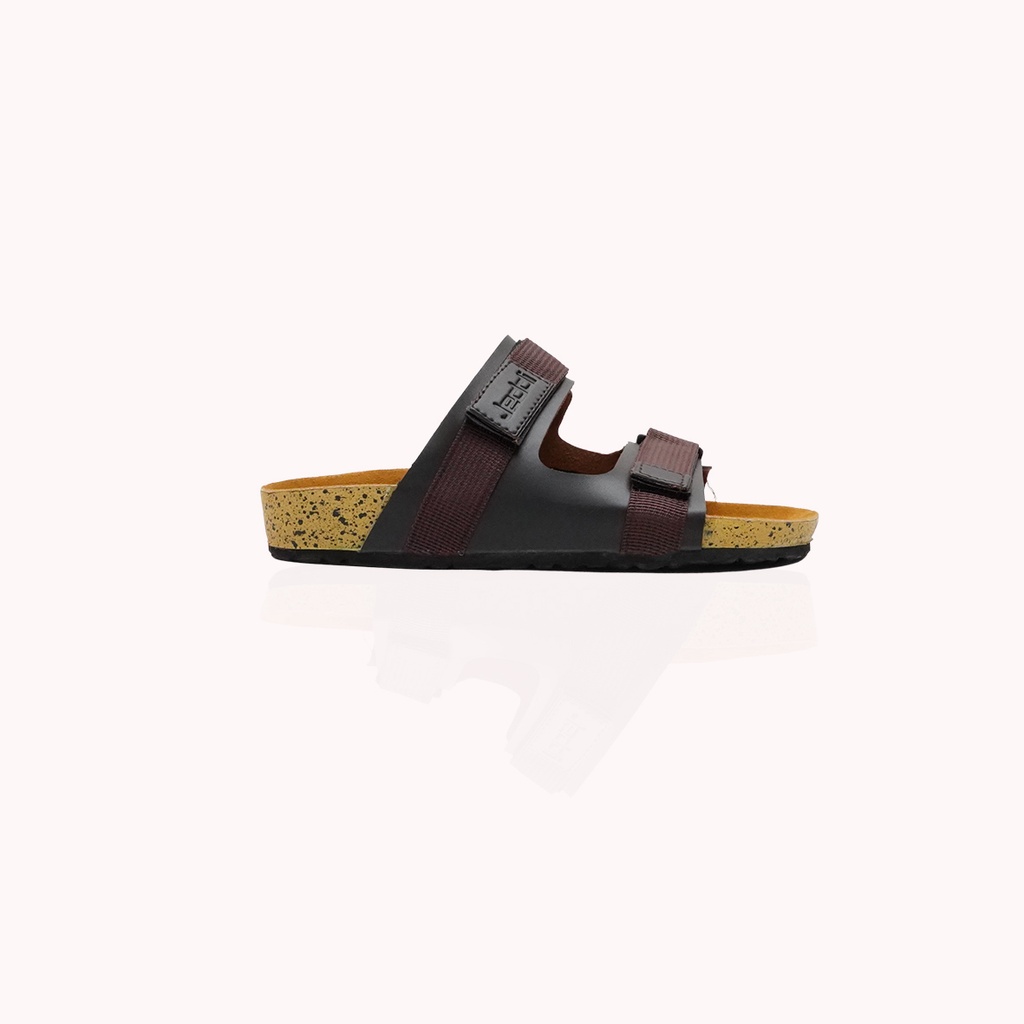 JEDDI [PYBS 201] Sandal Pria Wanita Selop Puyuh Sandal Kasual Kulit Sandal Selop Velcro Ban 2 Sendal Birken