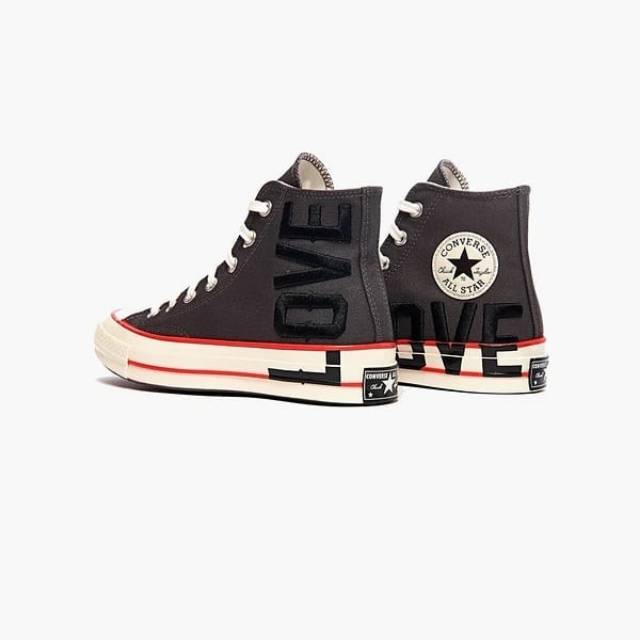 Converse 70s Hi X Love Fearlessly 
Grey/University Red/Egret