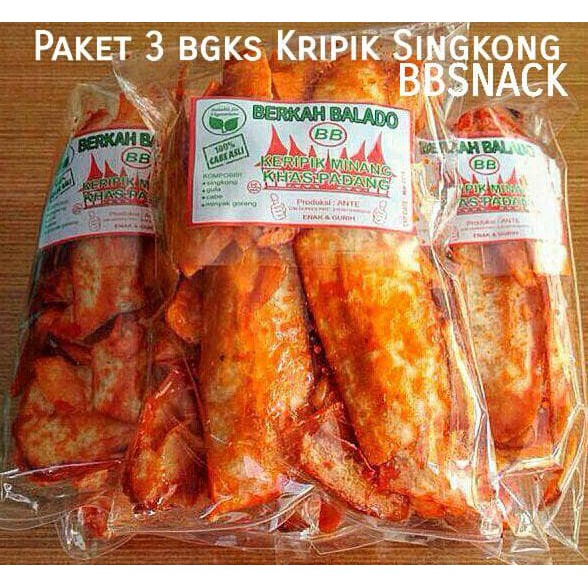 

Terlaris isi 3 bgks Keripik singkong balado / Kripik Padang