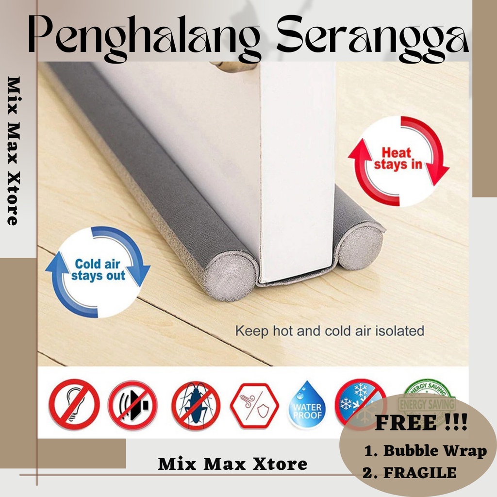 Penghalang Debu Serangga Bawah Pintu 93cm Door Bottom Soundproof Seal - Gray / Penutup Celah Pintu /