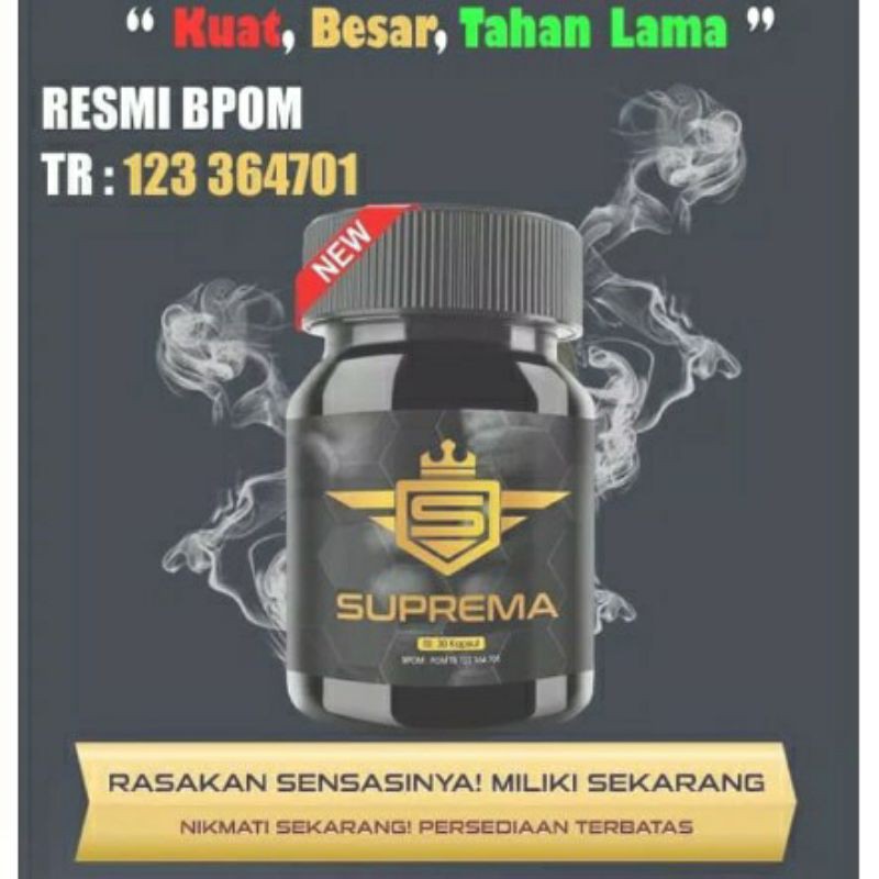 Eceran Perkapsul Obat Kuat Herbal Suprema Asli Resmi BPOM Penambah Stamina dan Libido