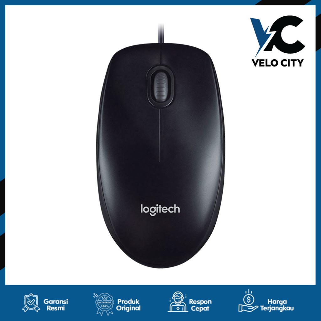 Mouse Logitech M100R Optical Wired Mouse - Original Garansi 3 Tahun