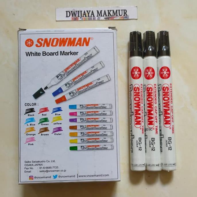 

Spidol Whiteboard Marker Snowman Warna Hitam Dwija522 Segera Dapatkan