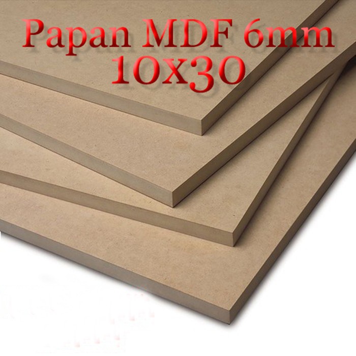 Papan MDF 6mm 10x30 - MDF Potongan Tebal 6 mm 10 cm x 30 cm